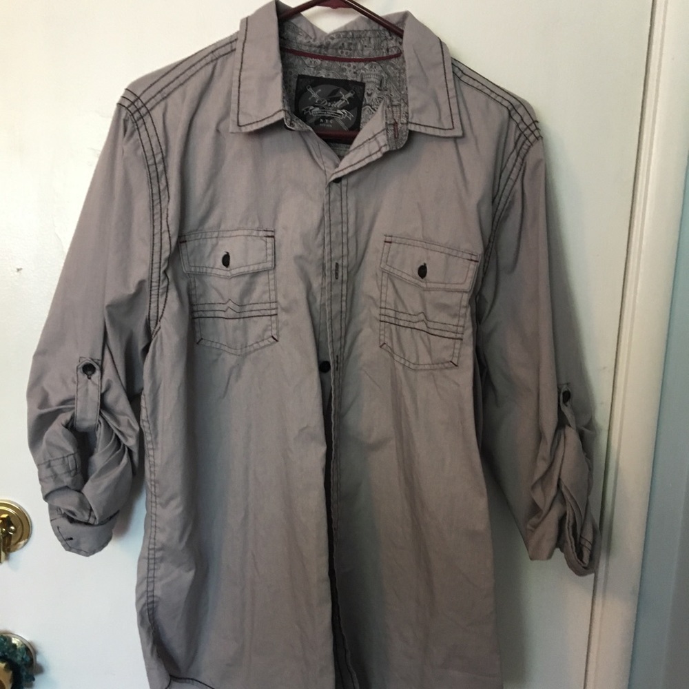 Grey men’s button up